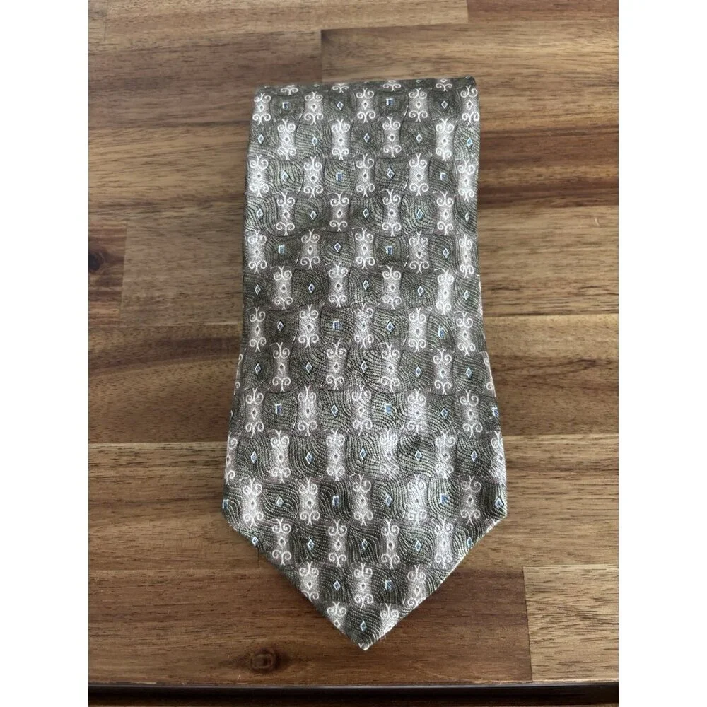 Oscar De La Renta Men's 100% Silk Tie USA MADE Old Money Designer Preppy Classic